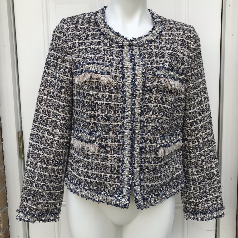 💙Stella & Lorenzo Tweed Blazer Jacket